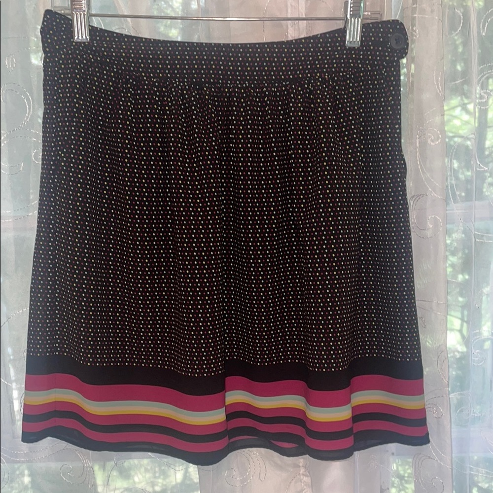 Old Navy Black Skirt with Multicolor Stripes
